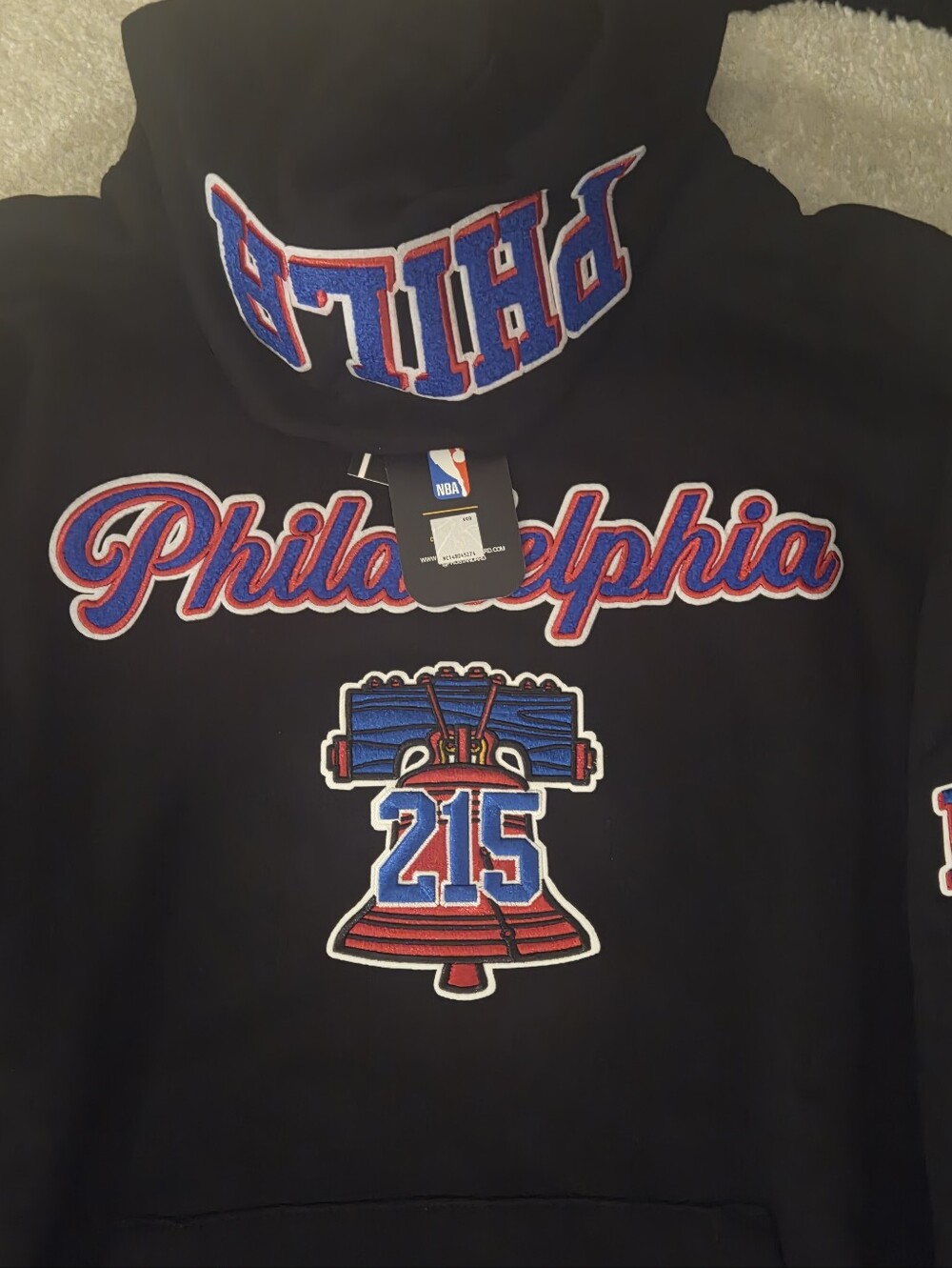 PRO STANDARD PHILAFDELPHIA 76ERS HOODIE SZ SMALL